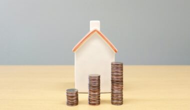 casa y monedas que representa el arrendamiento sin garantía