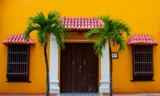 Fachada de casa en Colombia